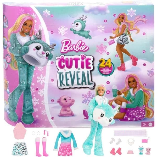 Barbie®-Cutie Reveal Advent Calendar-1 docka och 24 överraskningar HJX76