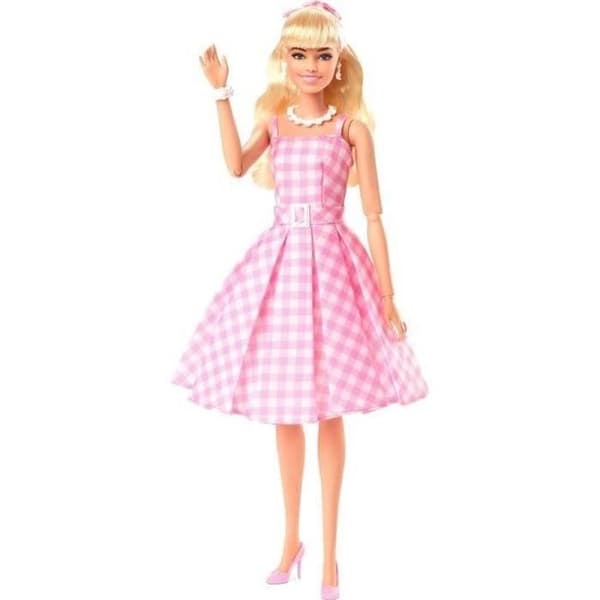BARBIE THE MOVIE - Barbie Pink Gingham Dress - Samlardocka - Ålder 6+