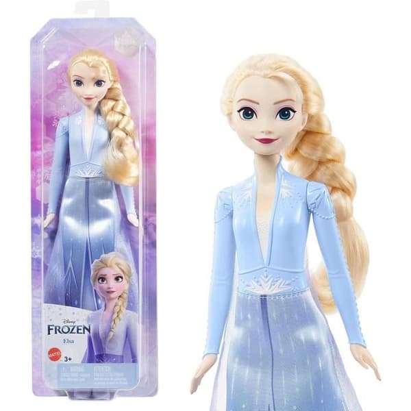 Fryst 2-Elsa-Mattel Disneydocka med förband och tillbehör HLW48