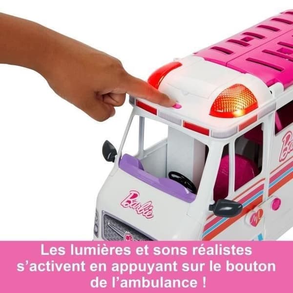 Barbie®-Medical Vehicle-Ambulans och klinikset och tillbehör HKT79