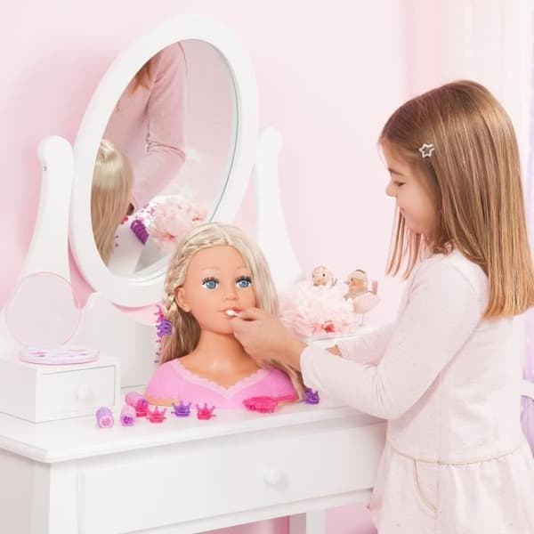 BAYER DESIGN - Charlene Super Model Blond Styling Head med Makeup
