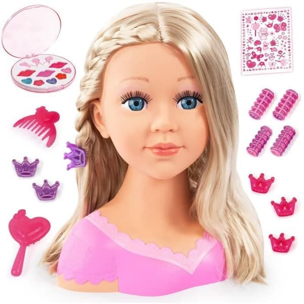 BAYER DESIGN - Charlene Super Model Blond Styling Head med Makeup