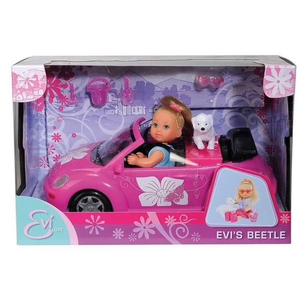 Evi Love Beetle docka - SIMBA - Minidocka med cabriolet - Tillbehör ingår