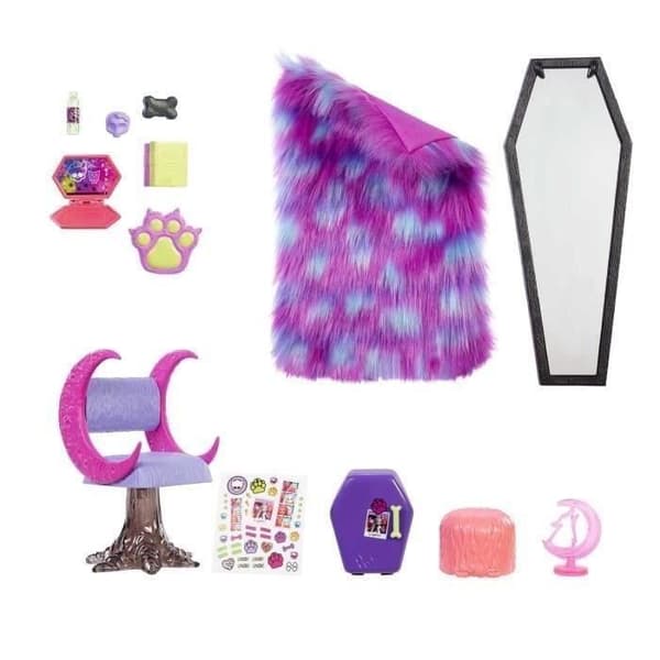 Monster High-Clawdeen Wolf's Chamber-Set HHK64