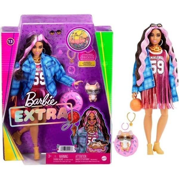 Barbie - Extra Dress Basketball - Docka - 3 år och +