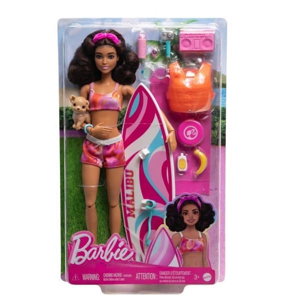 BARBIE - BARBIE BARBIE SURFDOLL + ACCY (CP6) - 21A - docka - 3 år och +