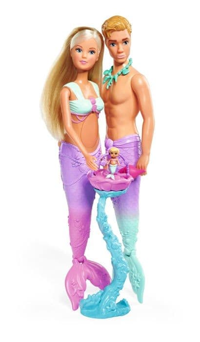 Simba - 105733524 - Steffi Love Sirene Family - 29cm gravid modedocka - Kevin Sirene and Baby - 3 år gammal - S06