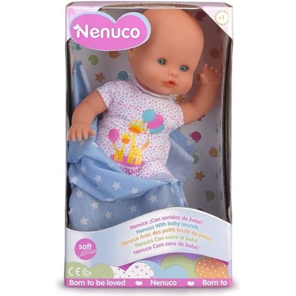Docka - FAMOSA - NENUCO NEWBORN - Babyljud - Filt ingår - Mixat