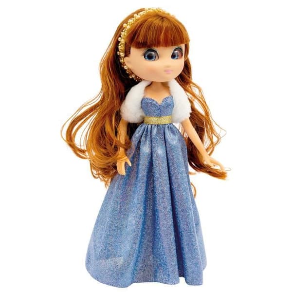UNIKA ÖGON, 25 cm docka - Sophia, Med deras blick som följer dig med ögonen, Galaklänning, från 3 år