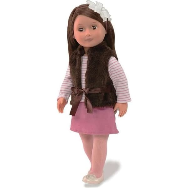 Docka - Sienna - 46 cm - Rörliga armar, ben och ögonlock - Långt hår - Rosa