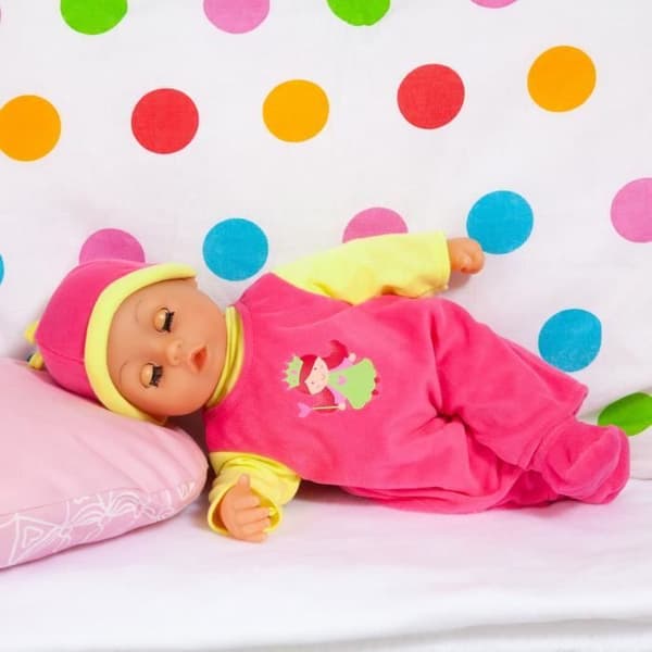 Baby First Words Doll 38 cm BAYER - 24 babyljud - Rosa
