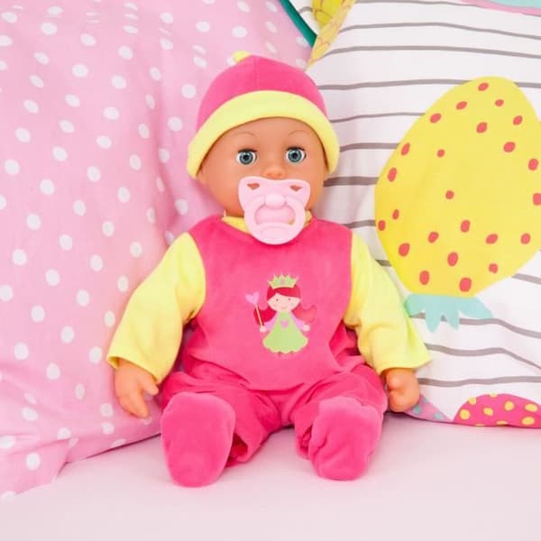Baby First Words Doll 38 cm BAYER - 24 babyljud - Rosa