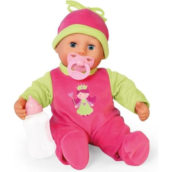 Baby First Words Doll 38 cm BAYER - 24 babyljud - Rosa