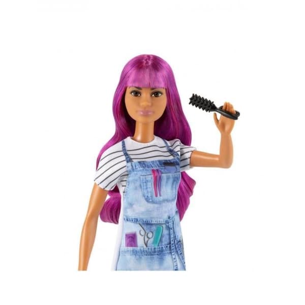 Barbie stylistdocka i en frisörsalong - BARBIE - blå och lila - flicka - 8 år - föredragen