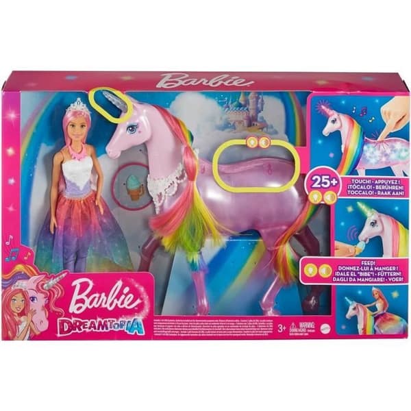 Pink Unicorn Magic Lights Barbie Dreamtopia - BARBIE - Flera ljud- och ljussekvenser