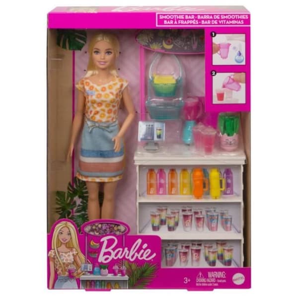 Barbie Lekset Smoothie Bar tjejer 11 st
