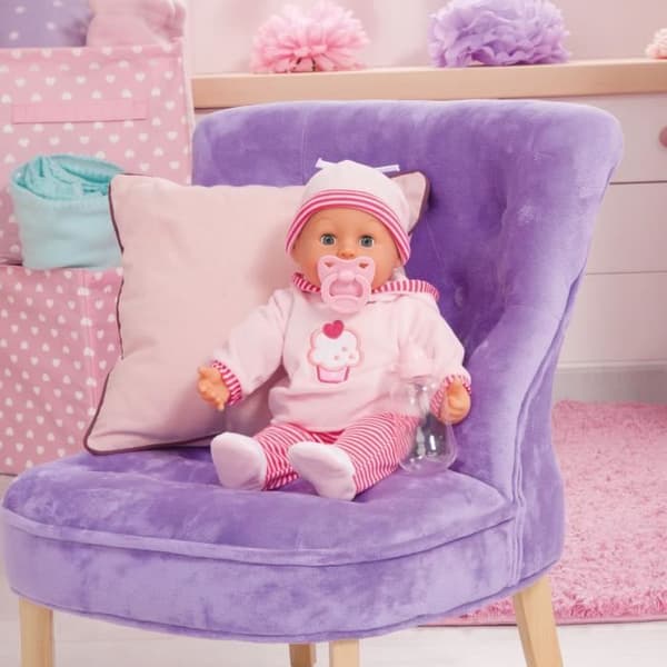 First Words Babydocka - BAYER - 38 cm - 24 babyljud - flaska och napp ingår