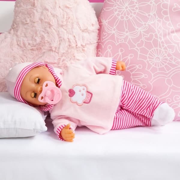 First Words Babydocka - BAYER - 38 cm - 24 babyljud - flaska och napp ingår