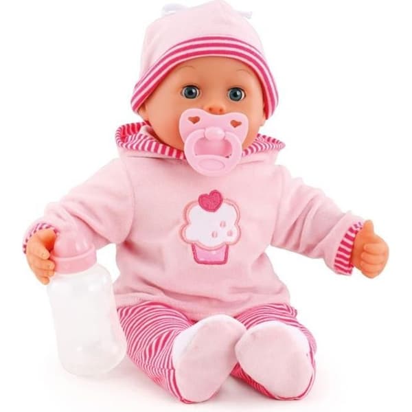 First Words Babydocka - BAYER - 38 cm - 24 babyljud - flaska och napp ingår