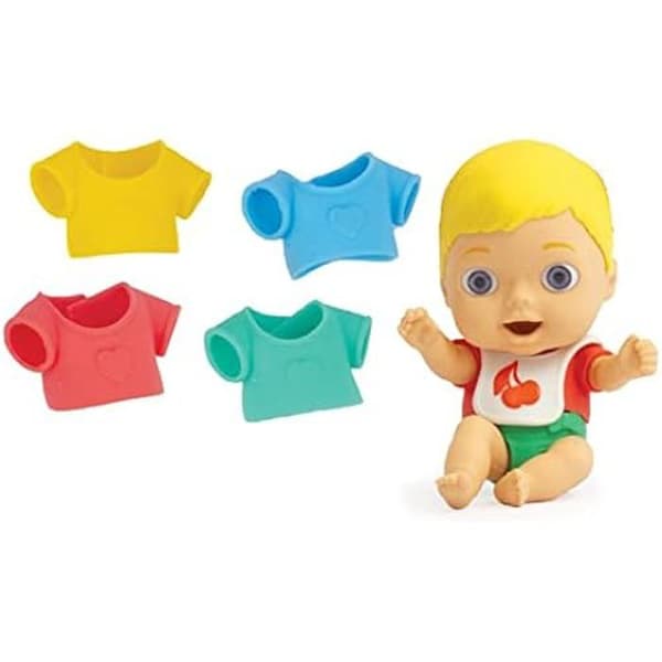 Cicciobello Amicicci Dress Time, med 4 färgglada kläder och haklapp, för flickor från 3 år, flerfärgad, CC016000; Giochi