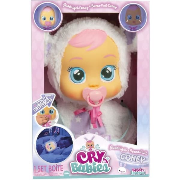 Cry Babies nattlampa och vaggvisa - Good Night Coney - IMC TOYS - Vit - Tjej - 18 månader