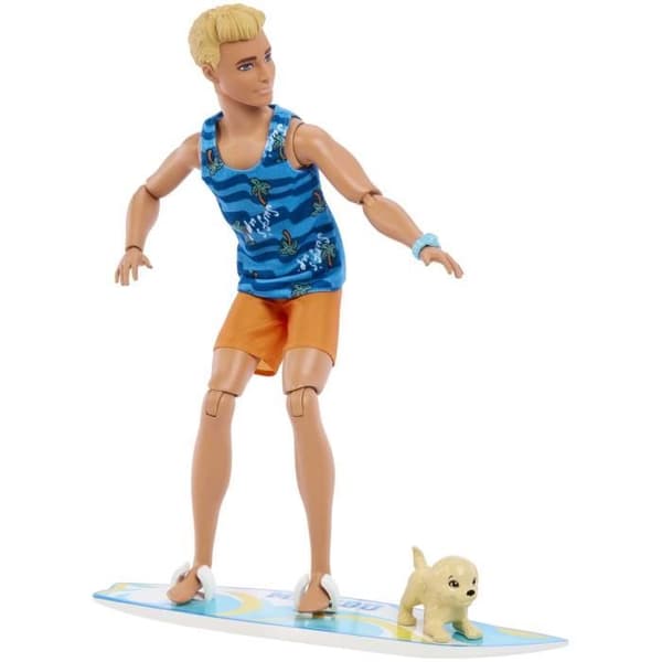 BARBIE - BARBIE KEN SURFDOLL + ACCY (CP6) - 21A - docka - 3 år och +