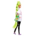 Miniatyrbild 4 av 5: Barbie Extra Doll - BARBIE - Neongrön fläta - Glamourstil - Modeaccessoarer