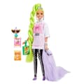 Miniatyrbild 2 av 5: Barbie Extra Doll - BARBIE - Neongrön fläta - Glamourstil - Modeaccessoarer