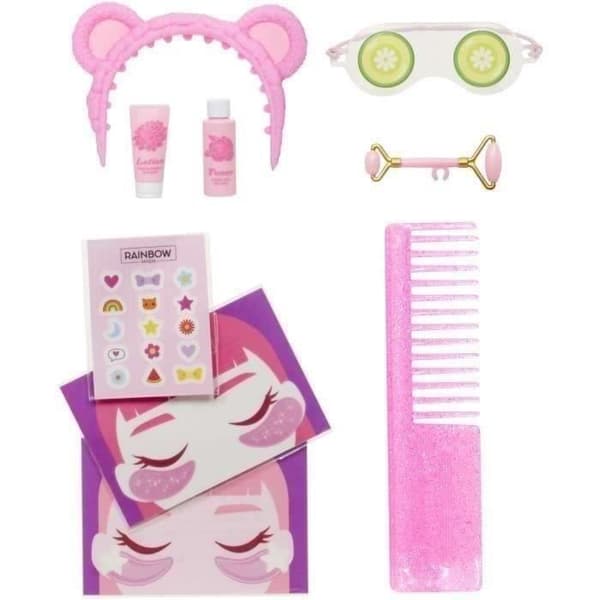 Junior High Pyjamas Party - 22cm ledad modedocka - Bella (rosa) - Många accessoarer - från 4 år