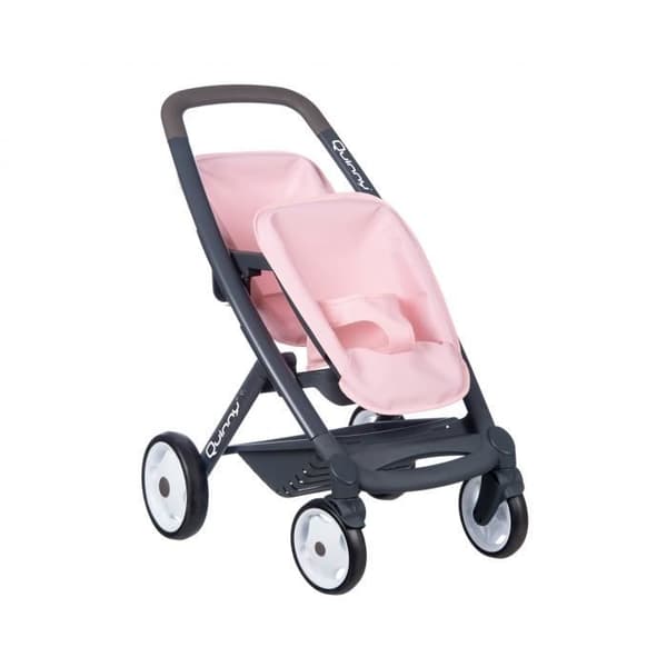 Smoby - Maxi Cosi - Tvillingvagn - Docka max 42 cm - Rosa - Från 3 år