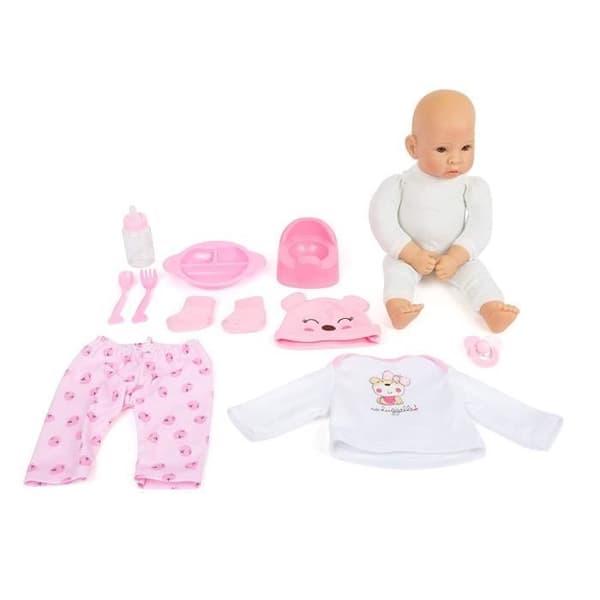 Baby Girl Doll med tillbehör - SMALL FOOT - Small Foot 11522 - Mjuk kropp - 5 delar - Flerfärgad