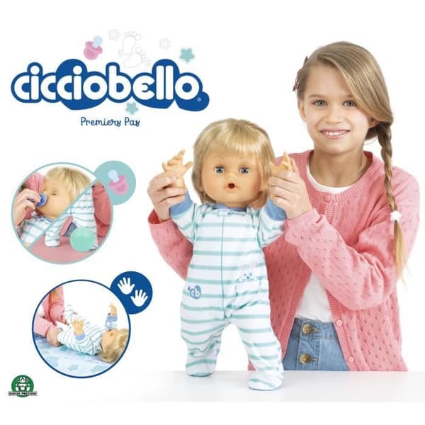 Cicciobello First Steps Baby Doll 42 cm - CHUSE - Blå - Bolla ingår - Blandat