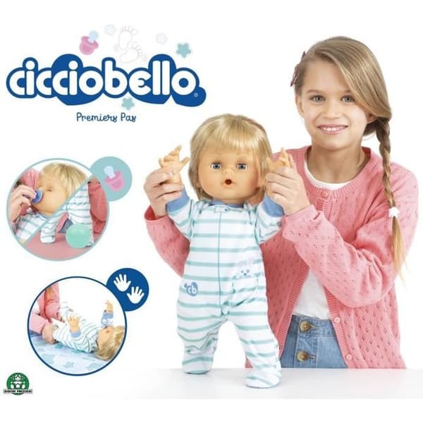 Cicciobello First Steps Baby Doll 42 cm - CHUSE - Blå - Bolla ingår - Blandat