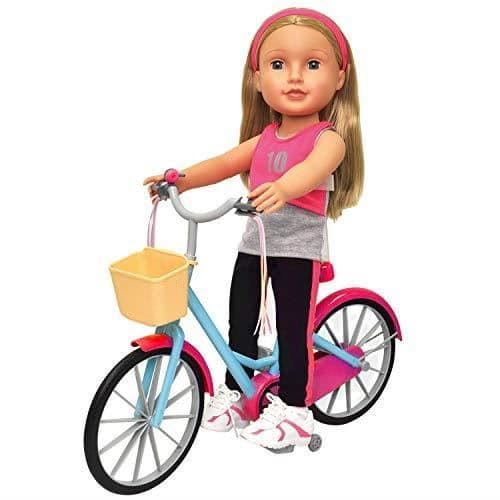 Cykel för dockor - The New York Docka Kollektion - E133 - 45,7 cm - Girlander - Korg