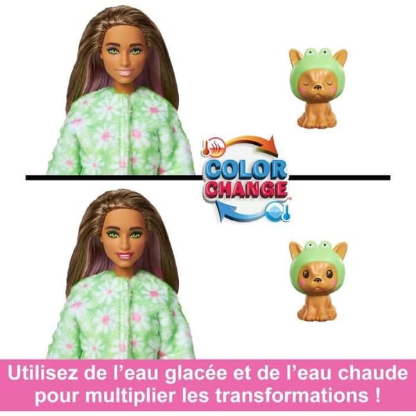 Barbie-Cutie Reveal-Dräkt-tema docka, grodavalp HRK24