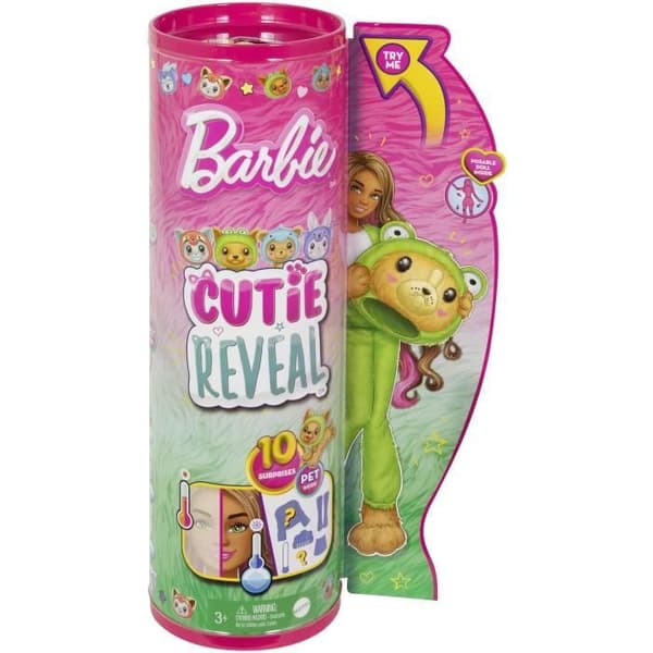 Barbie-Cutie Reveal-Dräkt-tema docka, grodavalp HRK24