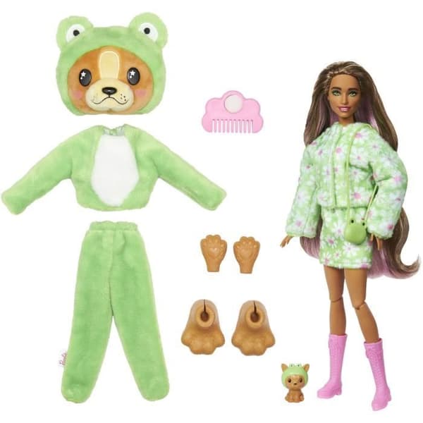Barbie-Cutie Reveal-Dräkt-tema docka, grodavalp HRK24
