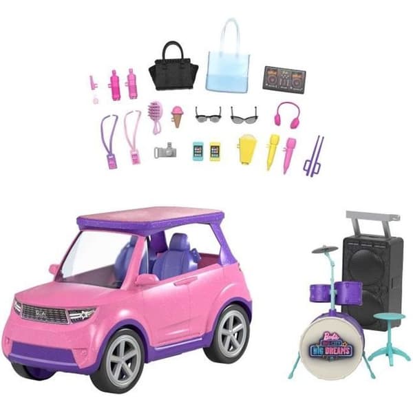 Barbie - Cabriolet Konsertfordon - Modell Doll Fordon - Från 3 år