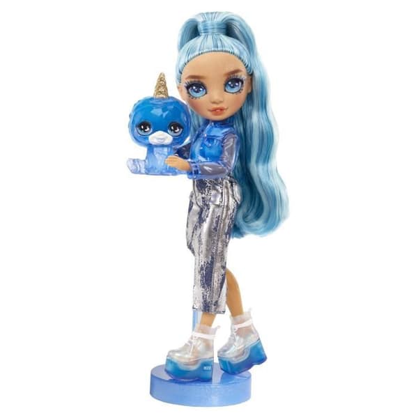 Rainbow High Fashion Doll with Slime Kit och Pet - Skyler (Blå) - 28cm Glitter Doll with Slime Kit