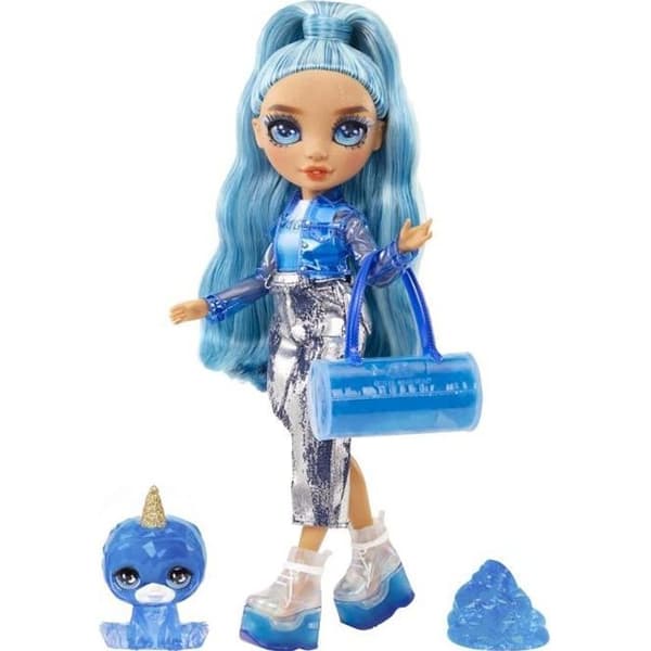 Rainbow High Fashion Doll with Slime Kit och Pet - Skyler (Blå) - 28cm Glitter Doll with Slime Kit