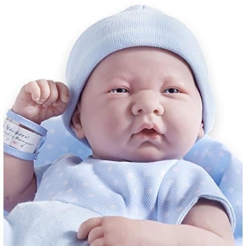 Baby Doll - JC TOYS - 102-18540 - Gummikropp - Blå - 36 cm