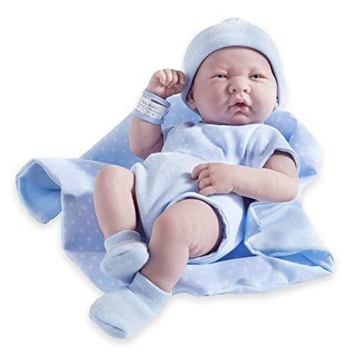 Baby Doll - JC TOYS - 102-18540 - Gummikropp - Blå - 36 cm