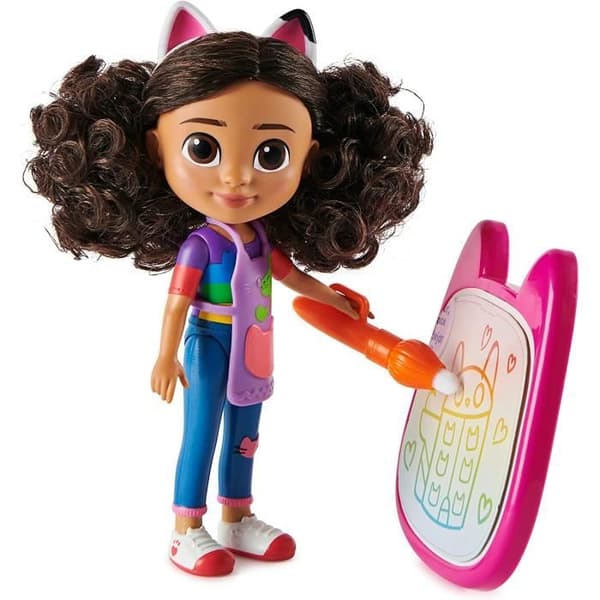 Spin Master 6064228 Gabby's Dollhouse Deluxe Gabby Craft Dolls och tillbehör med vattendyna och vattenpenna
