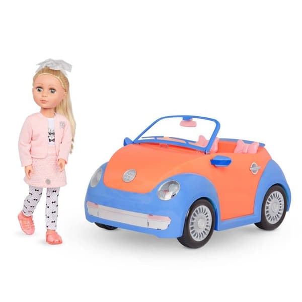 Glitter flickdocka - GG51130C1Z - GG Cabriolet bil - 14" Doll Fifer, GG51116Z