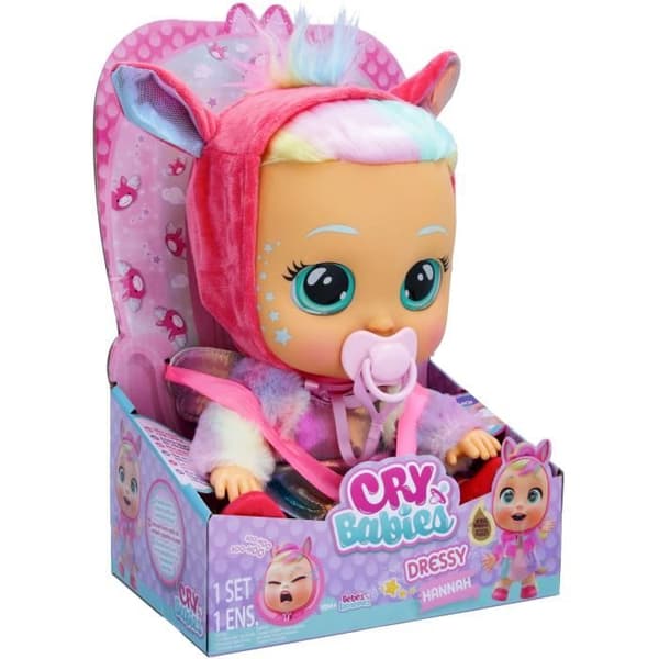 Cry Babies Dressy Hannah Doll - Docka som gråter riktiga tårar - IMC TOYS