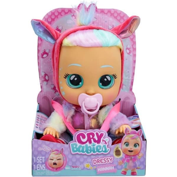 Cry Babies Dressy Hannah Doll - Docka som gråter riktiga tårar - IMC TOYS