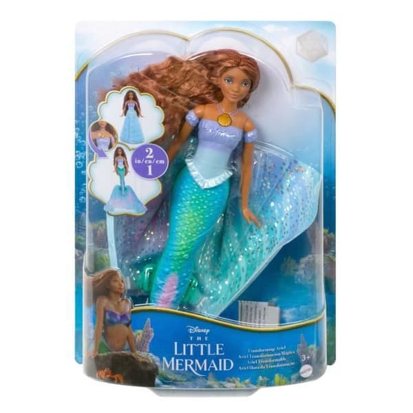 Disney-Den lilla sjöjungfrun-Ariel Transformable Human and Mermaid Doll HLX13