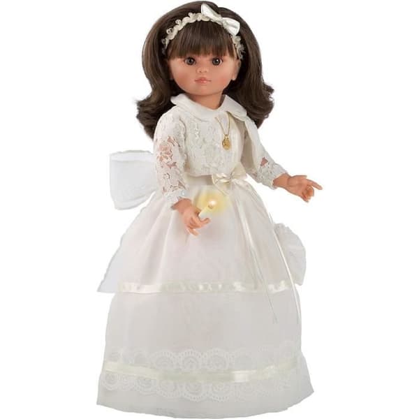 Puppa Kommunion - Berbesa - Fany - 40 cm - Slöja - Beige Klänning