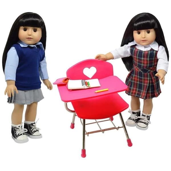 Ensemble av dockor - The New York Doll Collection - E154 - Skolbord - 6 delar - 18 tum