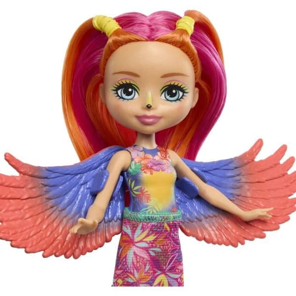 Enchantimals Sunshine Beach-Trippi Toucan och HRX83 dockfigur